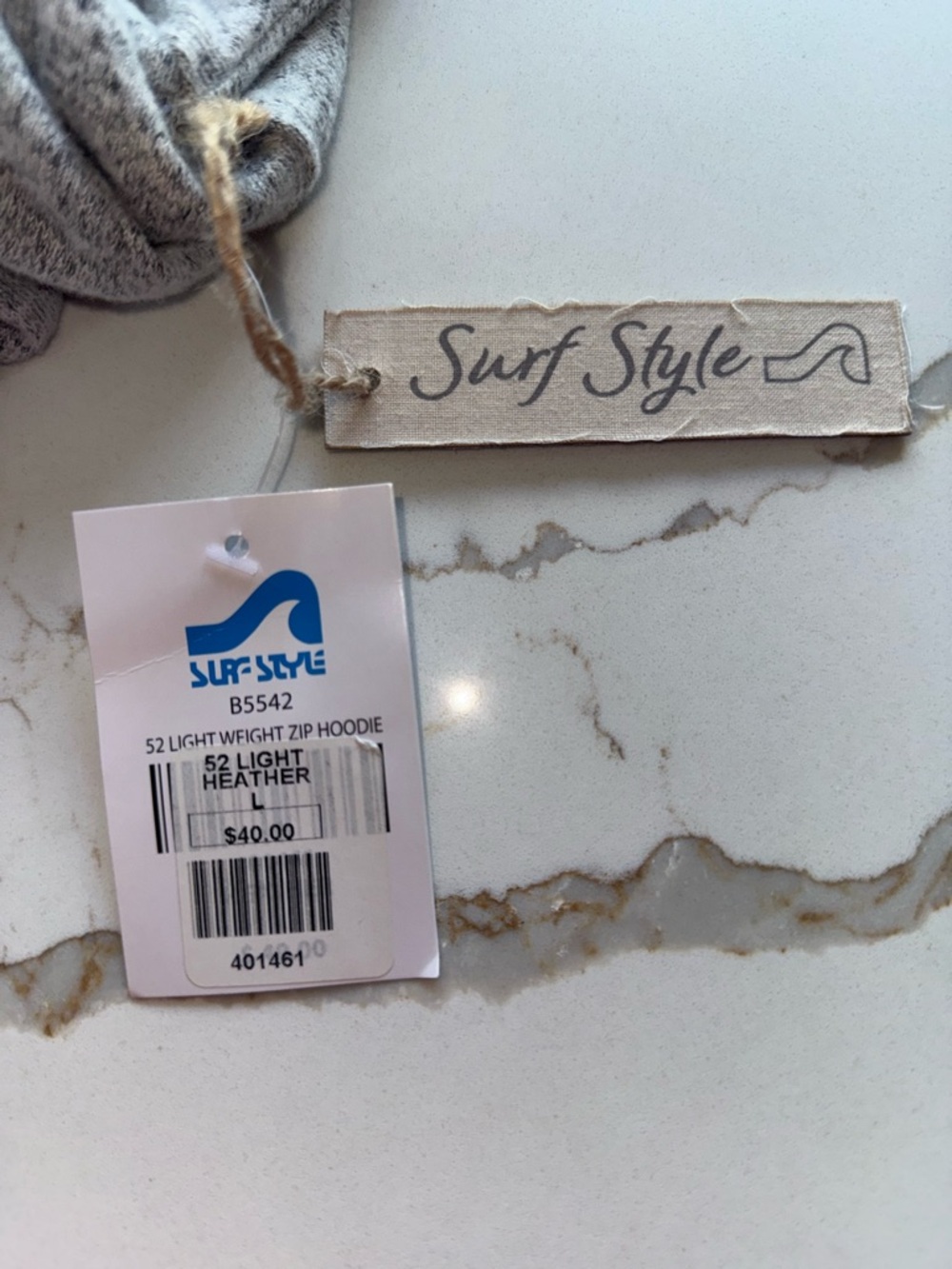 NWT!Ultra lightweight Surf Style zip up sweater - Picture 8 of 8